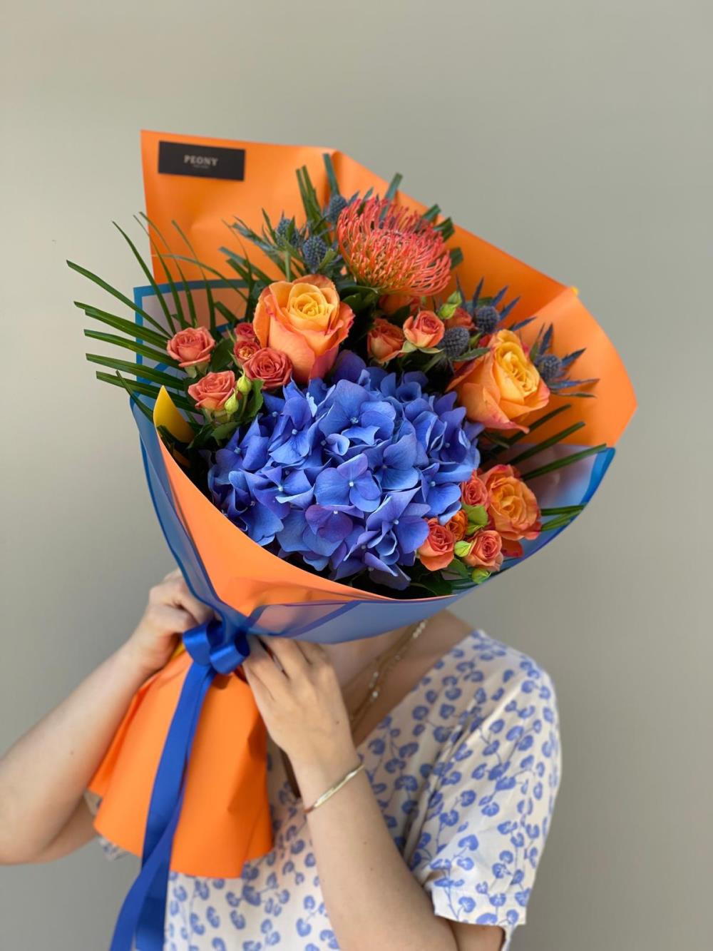 Blue And Orange Flowers